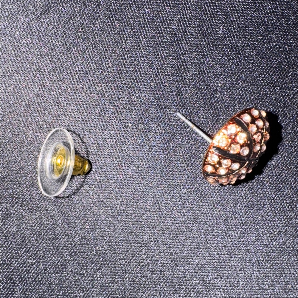 Basketball Rhinestone Stud Earrings - image 4